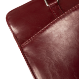 Maroon Structured Faux Leather Tote Bag with Strap