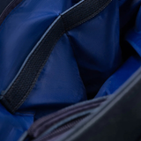 Navy Textured Faux Leather Tote Bag with Dual Straps